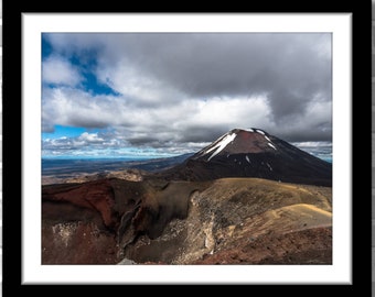 Mount Ngauruhoe Photograph; Tongariro Alpine Crossing, New Zealand (Fine art photo, various sizes incl. 8x10, 11x14 & small/large/XL prints)