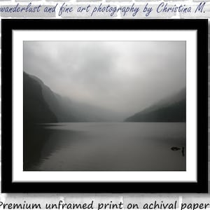 Misty Irish Lake, Photograph; Glendalough, County Wicklow, Ireland (Fine art photo, various sizes incl. 8x10, 11x14 & small/large prints)