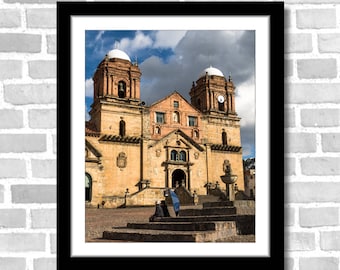 Church Square in Mongue, Photograph; Mongue, Boyacá, Colombia (Fine art photos of various sizes including 8x10, 11x14 & small/large prints)