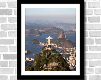 Christ the Redeemer Over Rio Photograph; Rio de Janeiro, Brazil (Fine art photos of various sizes incl. 8x10, 11x14 & small/large prints)