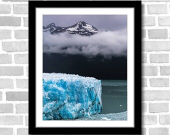 Mountains and Ice, Photograph; Perito Moreno Glacier, Patagonia, Argentina (Fine art photo, various sizes incl. 8x10, 11x14, large prints)