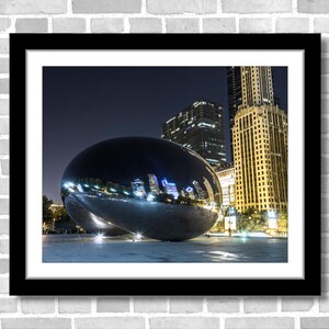 Cloud Gate/ The Bean at Night, Photograph; Chicago, IL, USA (Fine art photos of various sizes including 8x10, 11x14 & small/large prints)
