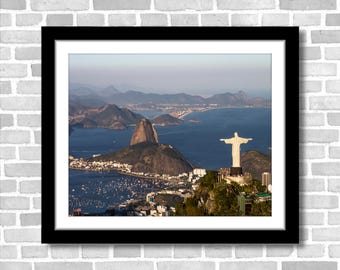Christ the Redeemer Aerial Photograph; Rio de Janeiro Brazil (Fine art photos of various sizes including 8x10, 11x14 & small/large prints)