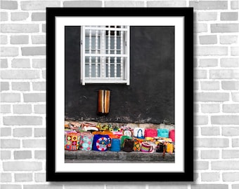 Colombian Mochila Street Vendor Photograph; Bogota, Colombia (Fine art photos, various sizes including 8x10, 11x14 & small/large/XL prints)