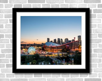 Calgary Stampede Skyline, Photograph; Calgary, Alberta, Canada (Fine art photos of various sizes incl. 8x10, 11x14 & small/large/XL prints)