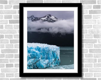Perito Moreno Glacier Print, Patagonia Argentina Fine Art Photograph (Unframed)