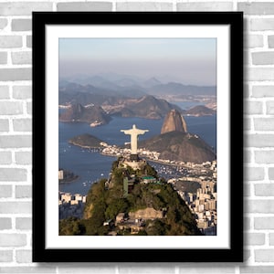 Christ the Redeemer Over Rio Photograph; Rio de Janeiro, Brazil (Fine art photos of various sizes incl. 8x10, 11x14 & small/large prints)