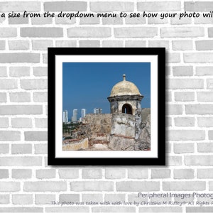 Old Tower in a New Colombian City, Photograph Cartagena, Colombia Fine art photo, various sizes incl. 8x10, 11x14 & small/large prints image 5