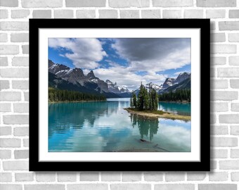 Spirit Island Photography; Maligne Lake, Jasper, Alberta, Canada (Fine art photo, various sizes incl. 8x10, 11x14 & small/large/XL prints)
