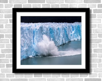 Perito Moreno Glacier Print, Patagonia Icefield, Argentina Photography (Unframed)