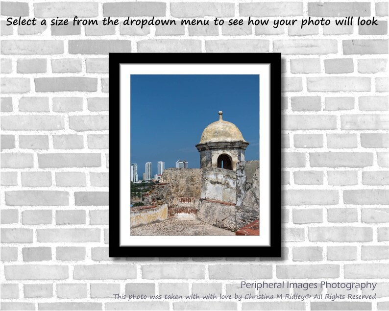 Old Tower in a New Colombian City, Photograph Cartagena, Colombia Fine art photo, various sizes incl. 8x10, 11x14 & small/large prints image 9