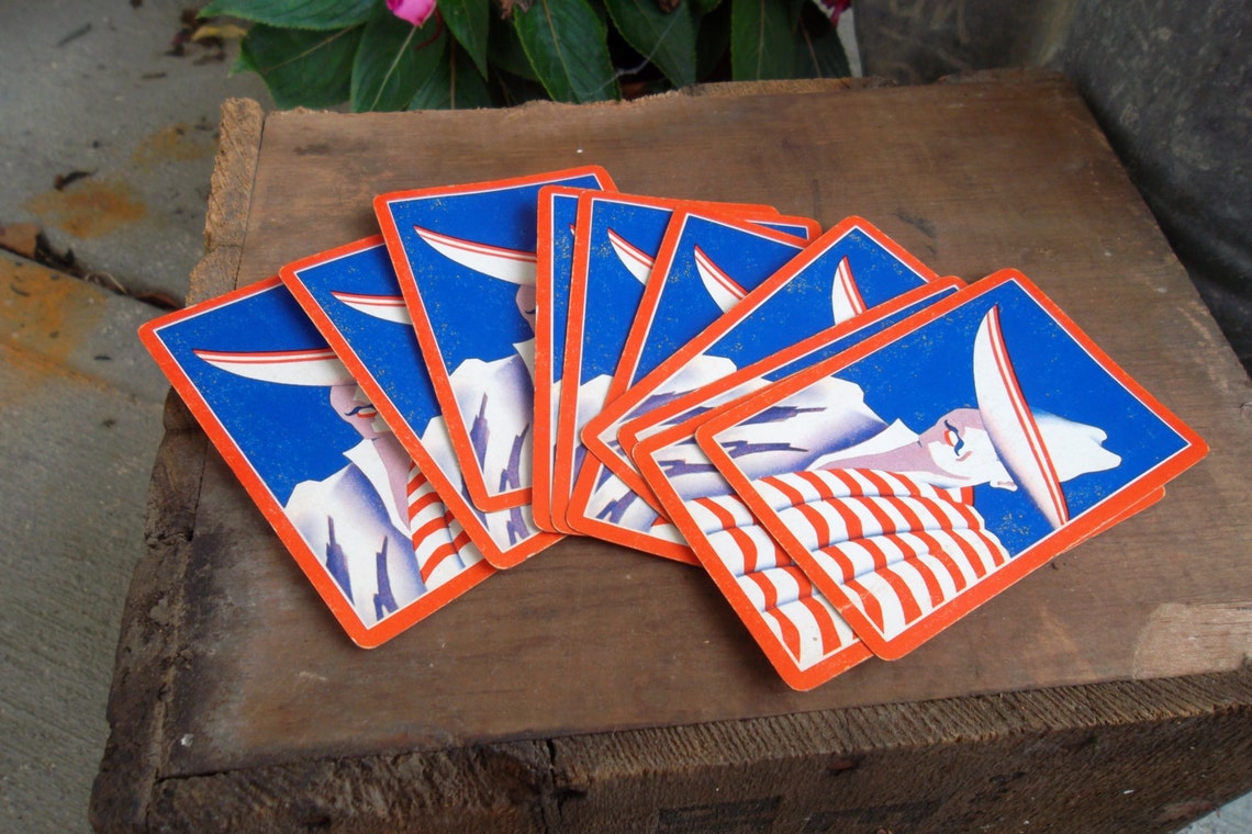 Vintage Blackstone Playing Cards Pinochle Deck 10 Random Etsy