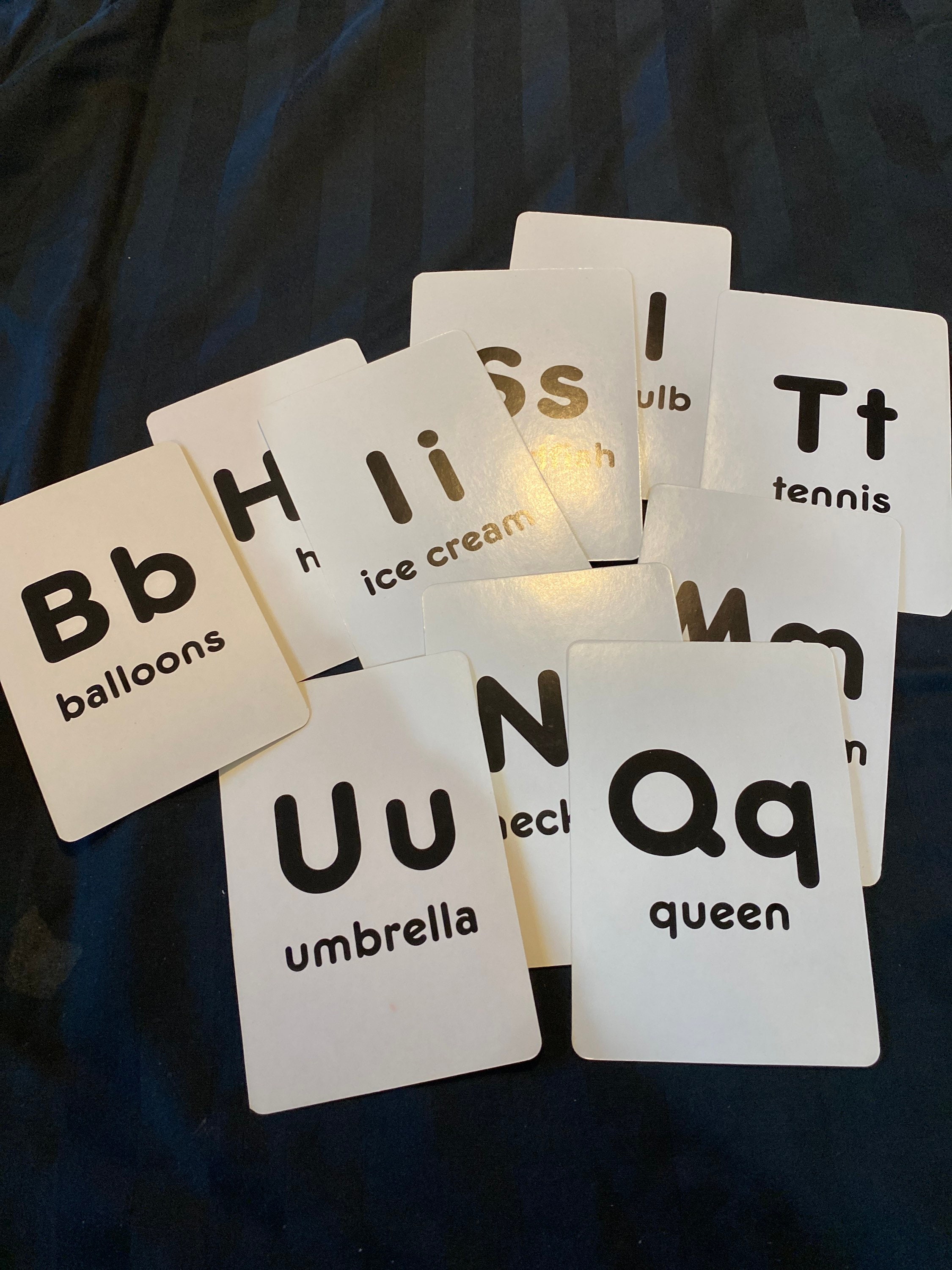 Vintage Alphabet Flash Cards Random Set of 10 School Zone Etsy