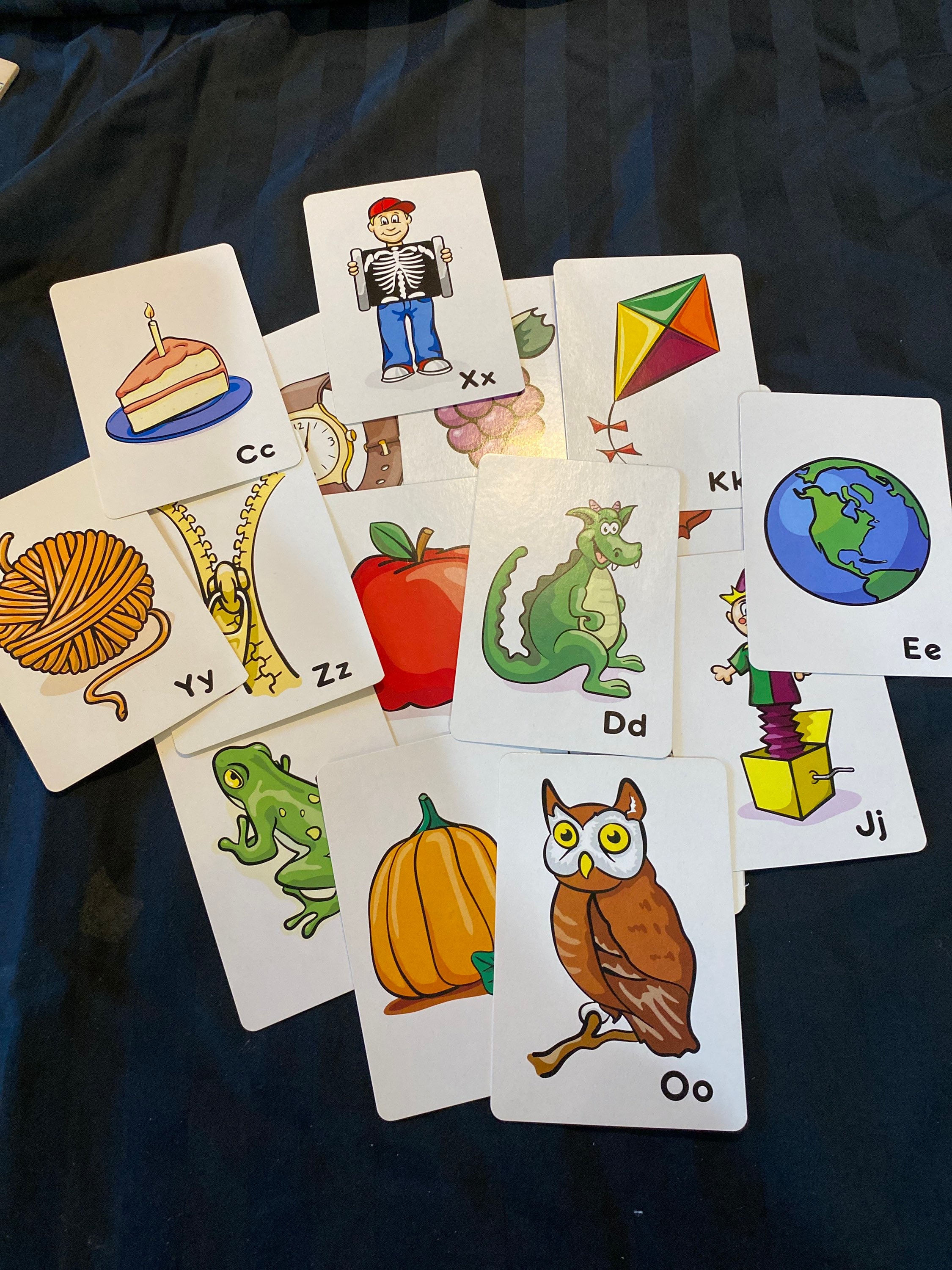 Vintage Alphabet Flash Cards Random Set of 10 School Zone Etsy