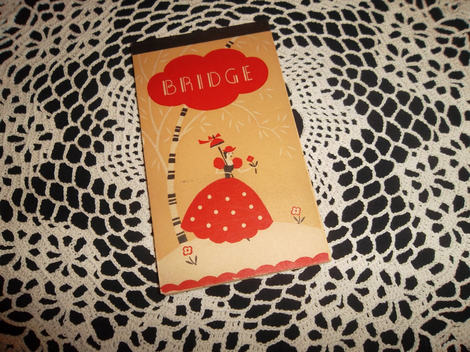 Vintage Bridge Score Pad 1935. Vintage Bridge Score Pad 1935.