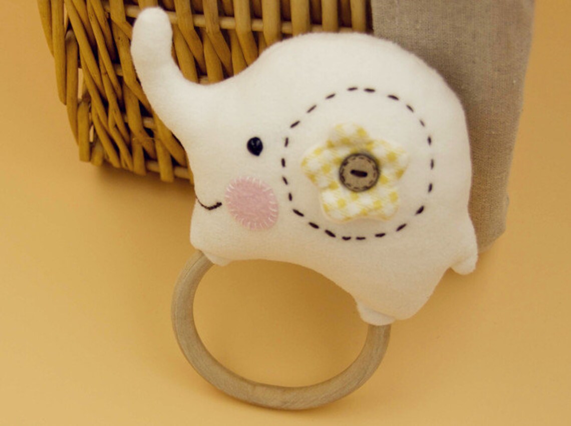 Baby Elephant Rattle Toy Kit Baby Toys Cute Elephant Kits Etsy