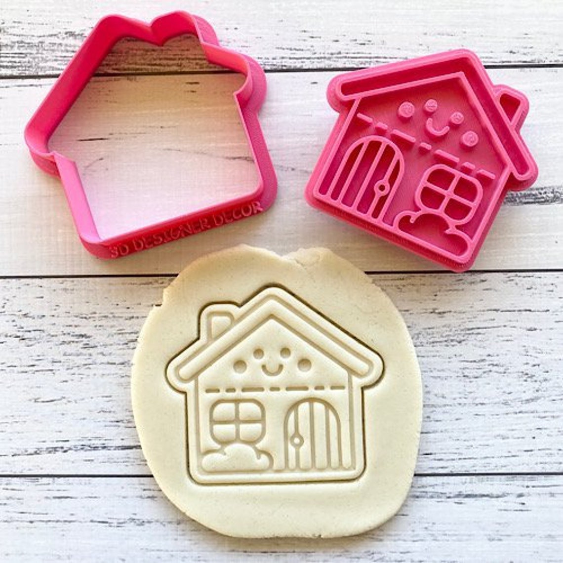 House Cookie Cutter and Embosser Set Etsy