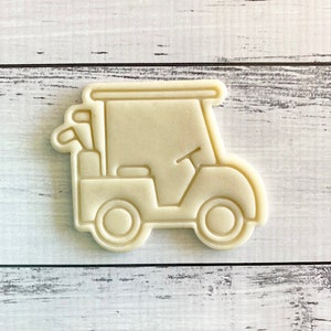 Golf Cart Cookie Cutter & Embosser Set - Fathers Day Cookie Cutter - Fathers Day Cookie Stamp