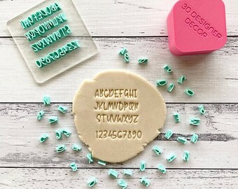 Alphabet Letter Font Cookie Embosser Set - Sugar