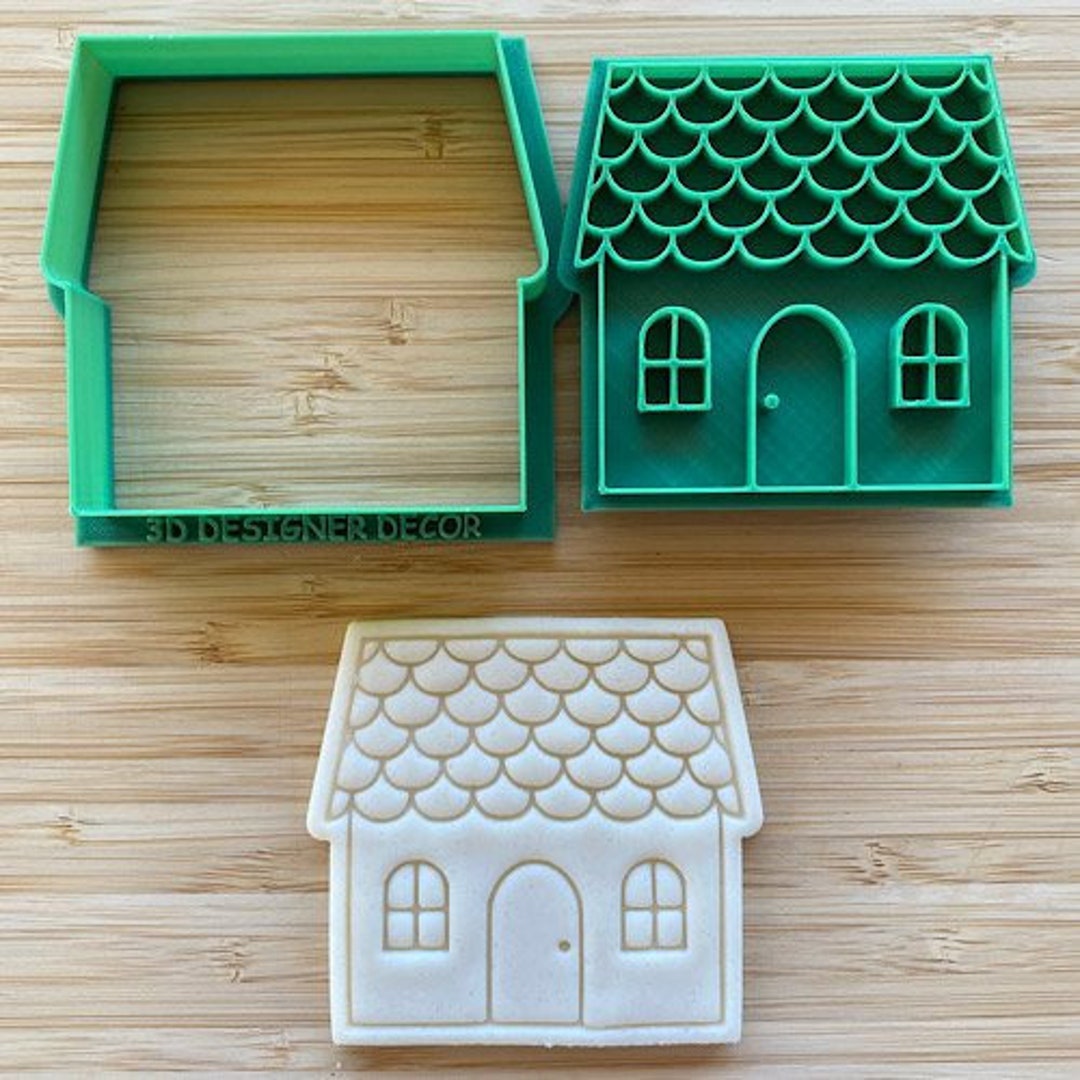House Cookie Cutter and Embosser Set Etsy