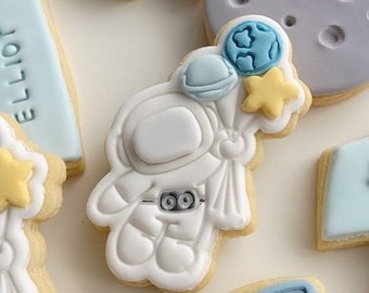 Astronaut With Balloons Cookie Cutter & Embosser Set