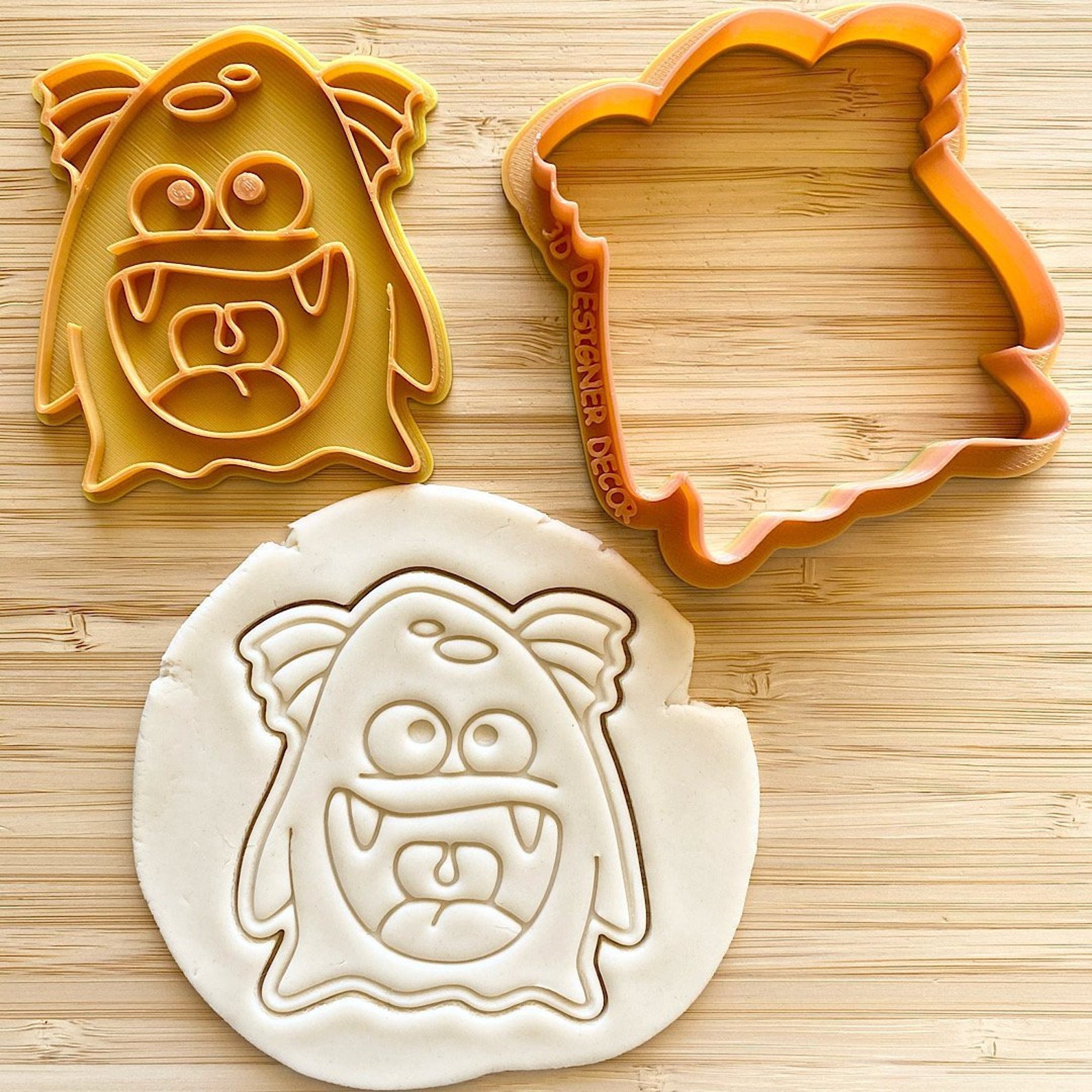 Monster Cookie Cutter and Embosser Set Etsy UK