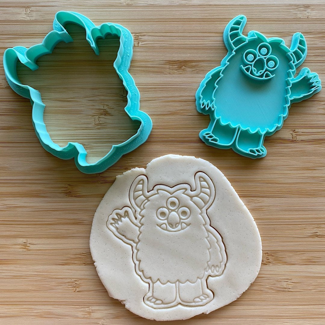 Monster Cookie Cutter and Embosser Set Etsy