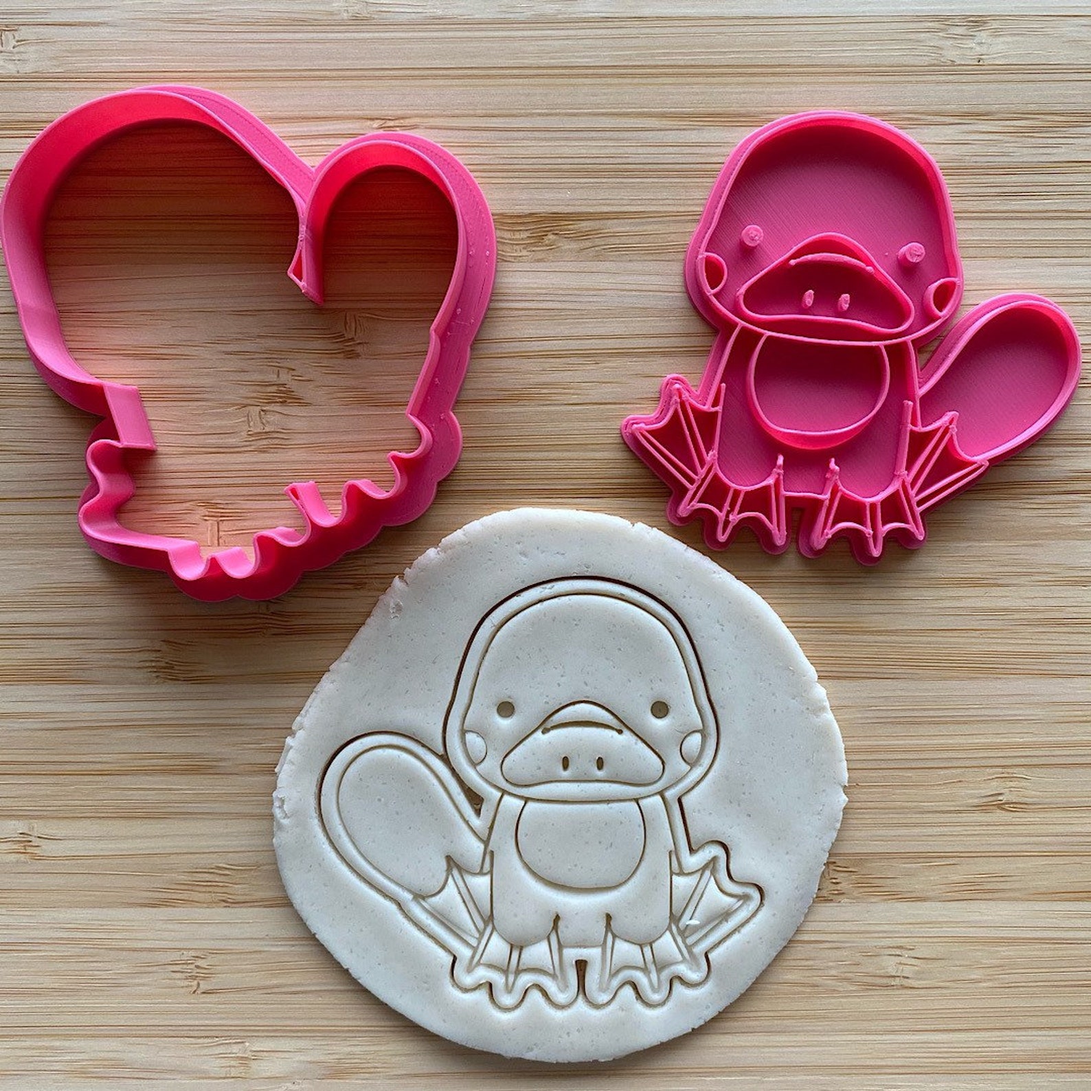 Platypus Cookie Cutter & Embosser Set Fondant Cutter Etsy Australia