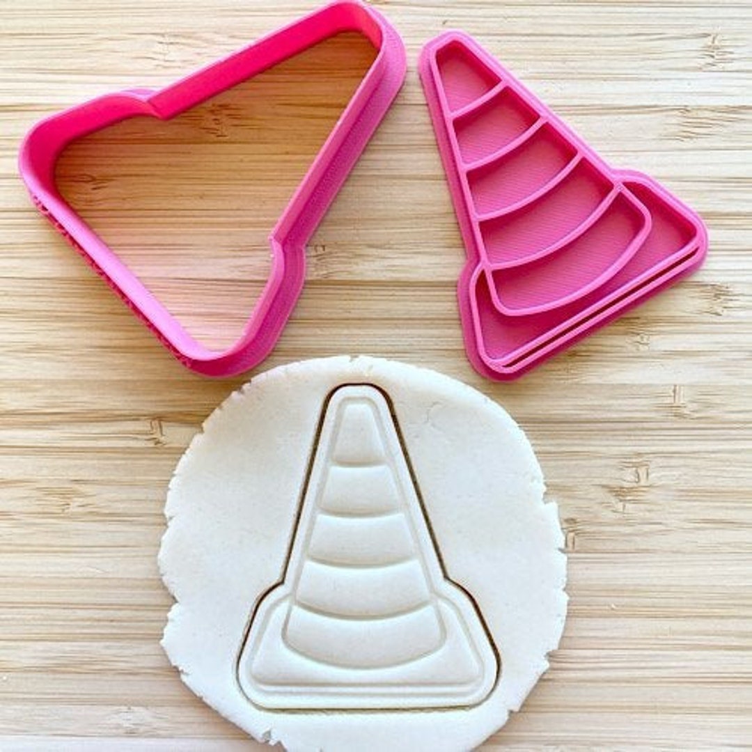 Traffic Cone Cookie Cutter and Embosser Set Etsy