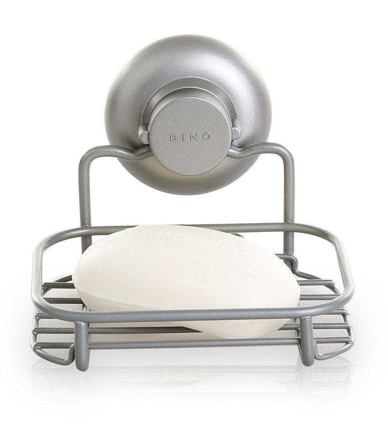 Smartsuction Satin Nickel Shower Caddy Soap Dish Long Satin Nickel Shower Caddy Soap Dish