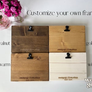 Personalized Engraved Wood Picture Frame for 4x6 or 5x7 print