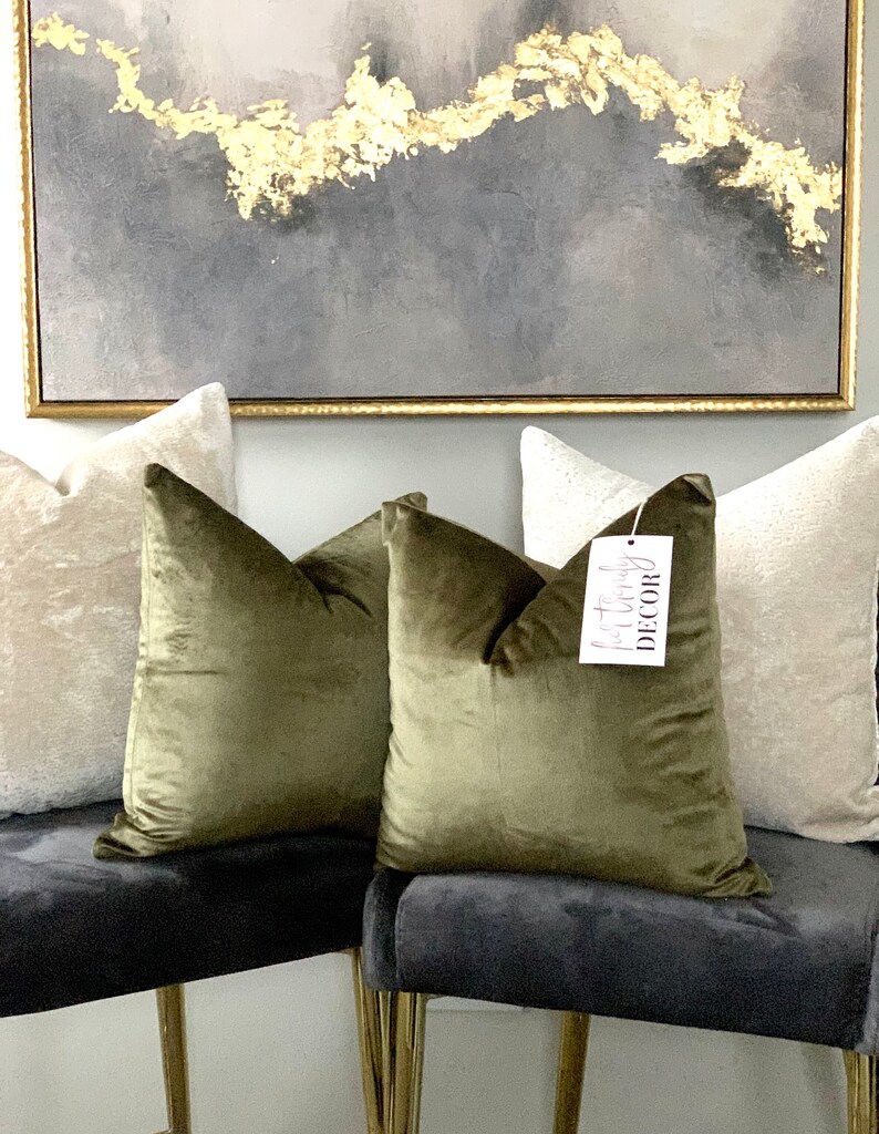 Cream Velvet Pillow Coverneutral Velvet Throw Pillowivory Decor