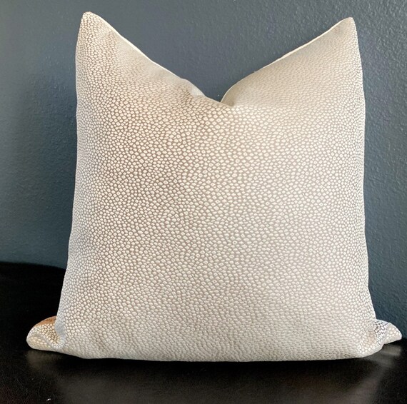 Neutral Textured Throw Pillow Creme Beige Accent Pillow Custom Etsy