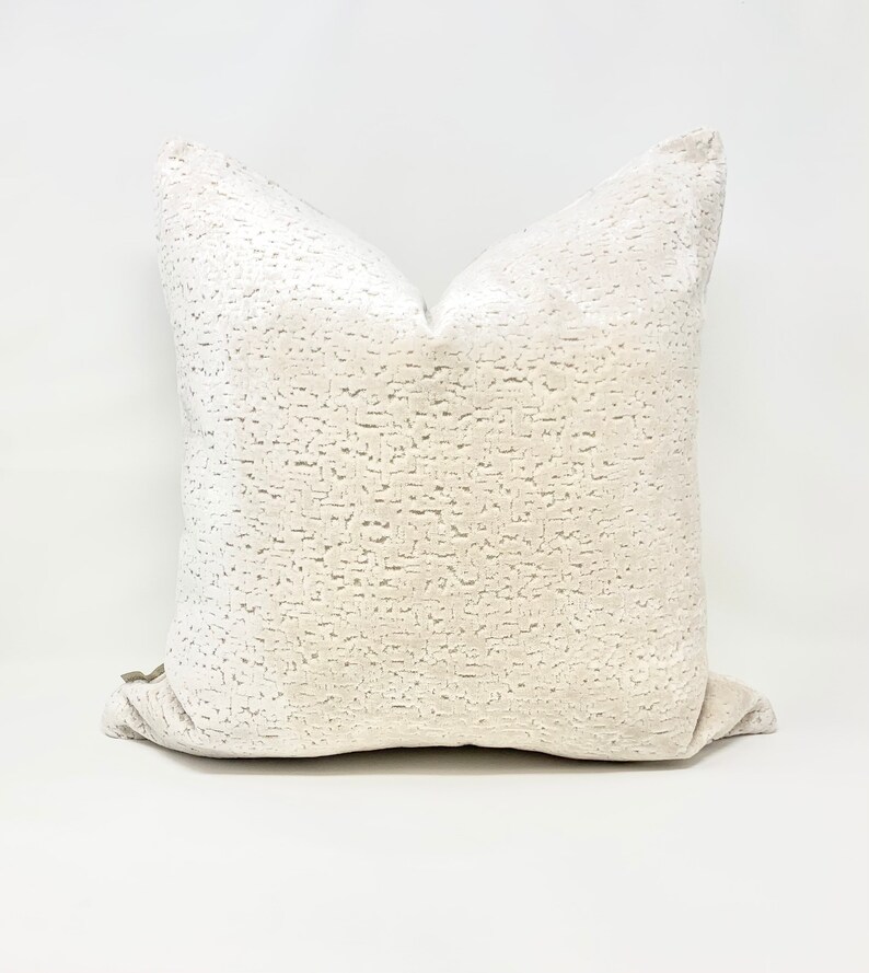 Cream Velvet Pillow Coverneutral Velvet Throw Pillowivory Decor