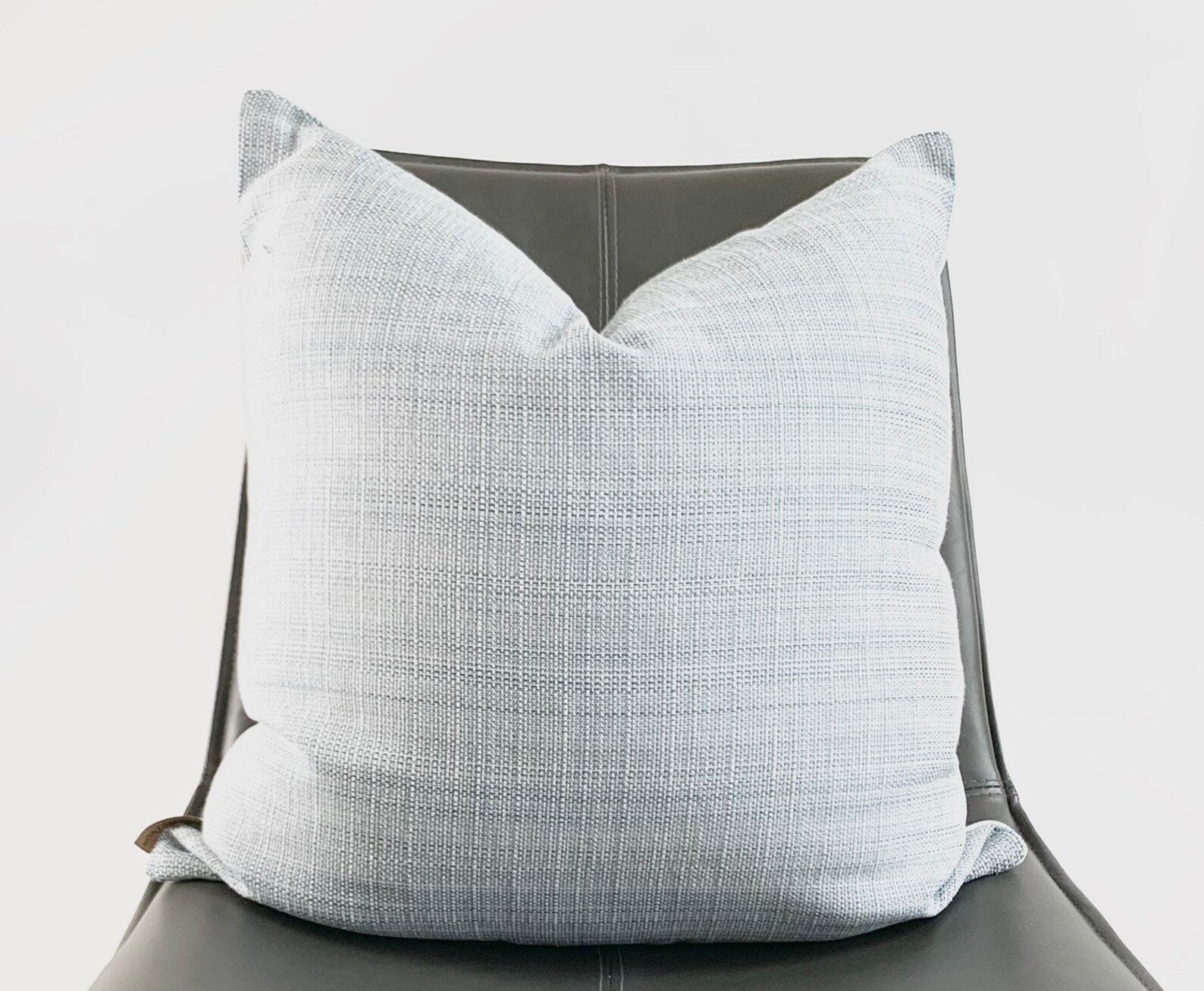 Blue White Woven Throw PillowLight Blue White Accent PillowWhite Baby Blue Pillow Cover