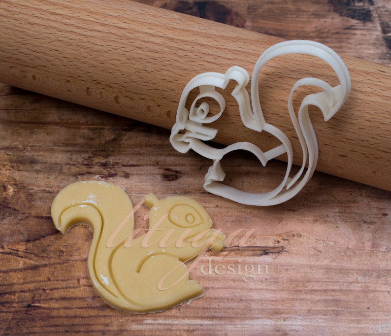 Squirrel cookie cutter Animal shaped cookie cutter Etsy