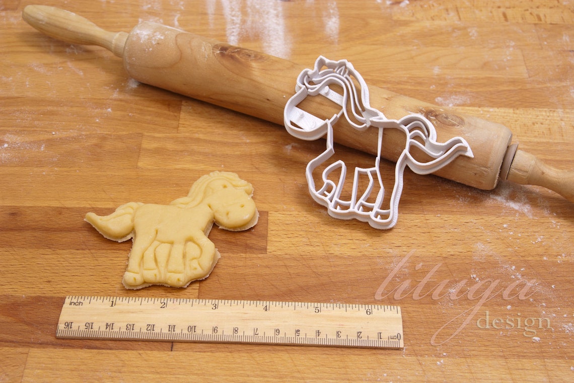 Horse cookie cutter Animal shaped cookie cutter cute Etsy