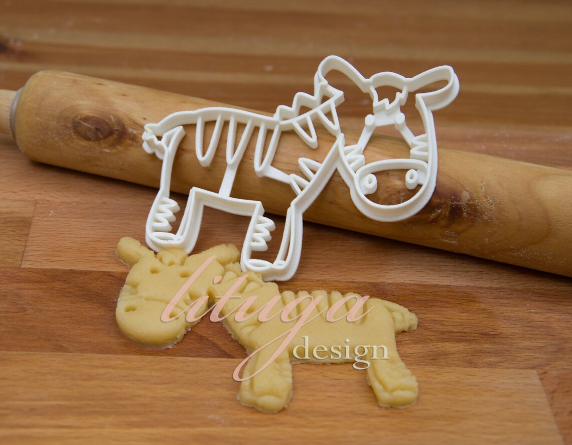 Zebra cookie cutter Animal shaped cookie cutter Cute zebra Etsy