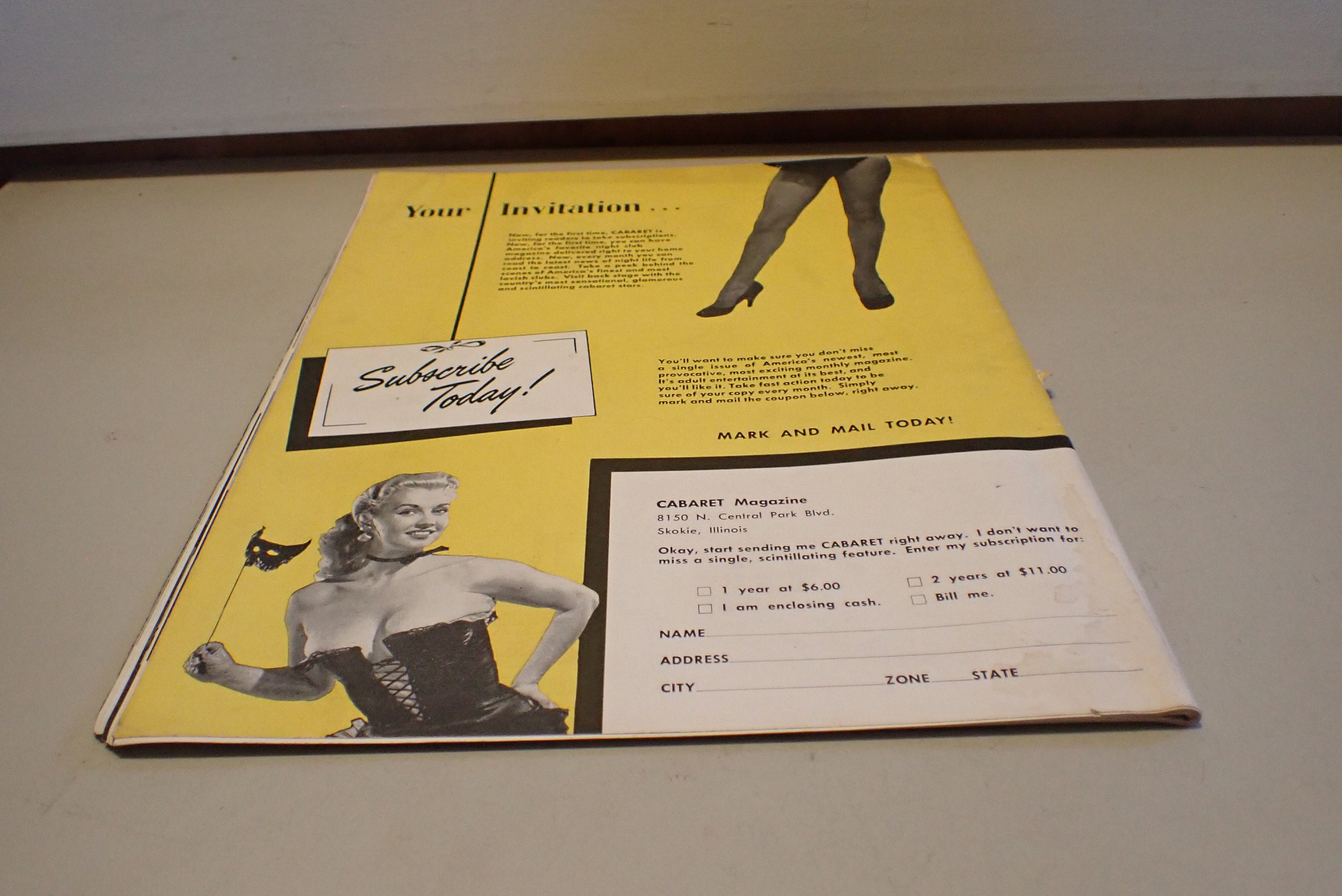 Cabaret Adult Entertainment Magazine 1956 Tempest Storm Staple - Etsy 