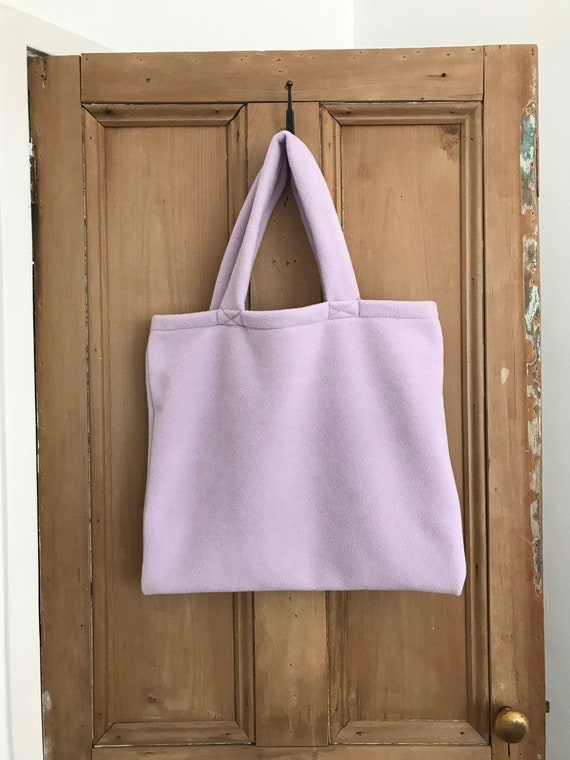 fluffy lilac bag