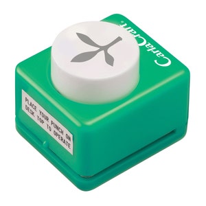 Bladvorm papierpons / Grote lentespruit plant groen bloemen Paaskaart uitgesneden (2,5 cm vorm) / GRATIS VK levering Carla Craft