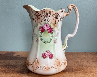 Gorgeous floral decorative  ceramic jug