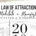 End of 2018 & 2019 Law Of Attraction Meditate + Manifest Planner and Workbook