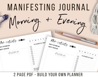 Gratitude Journal - Manifesting Journal - Morning & Evening Ritual