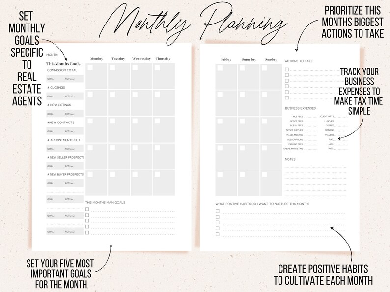 Ultimate Real Estate Agent Planner Printable Realtor Planner - Etsy
