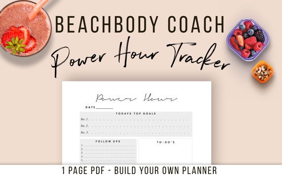 Beachbody Coach Daily Planner & Power Hour Tracker | Etsy