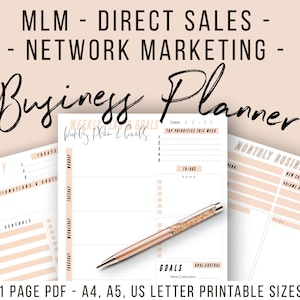 MLM Planner, Direct Sales Planner, Planner Printable, Business Planner