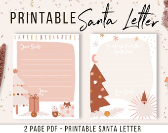 Letter To Santa, Letter From Santa, Printable