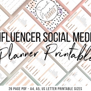 Social Media Planner Printable Bundle