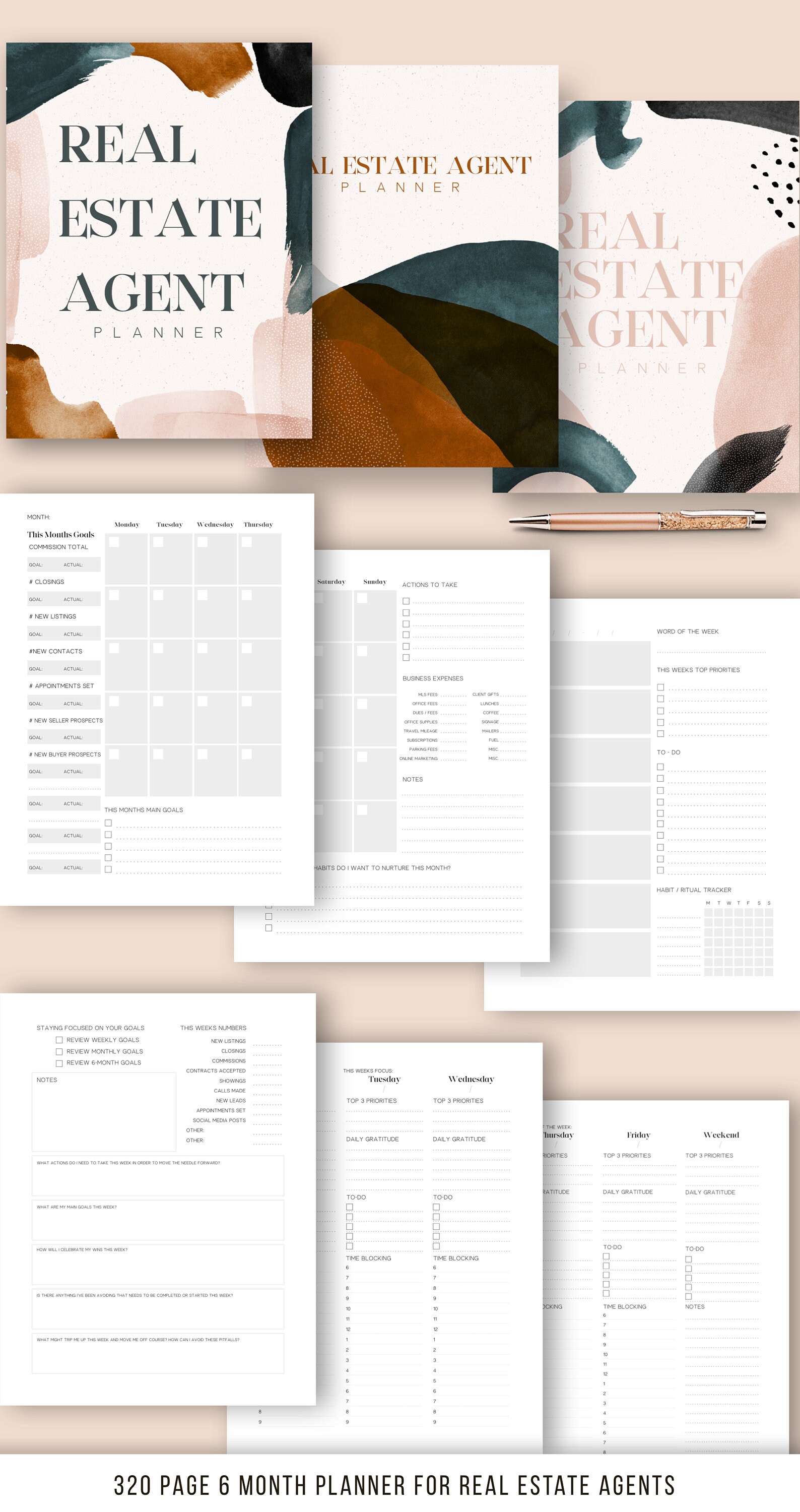 Ultimate real estate agent planner realtor planner real etsy